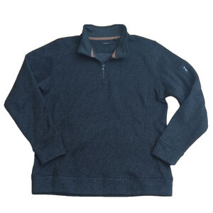 Jeremiah Chevron Quarter Zip Sweatshirt Black Gray Large